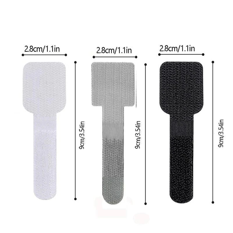 Reusable Adhesive Cable Ties | Desk Wire Management (10 - Pack), a high - quality from 1Nook