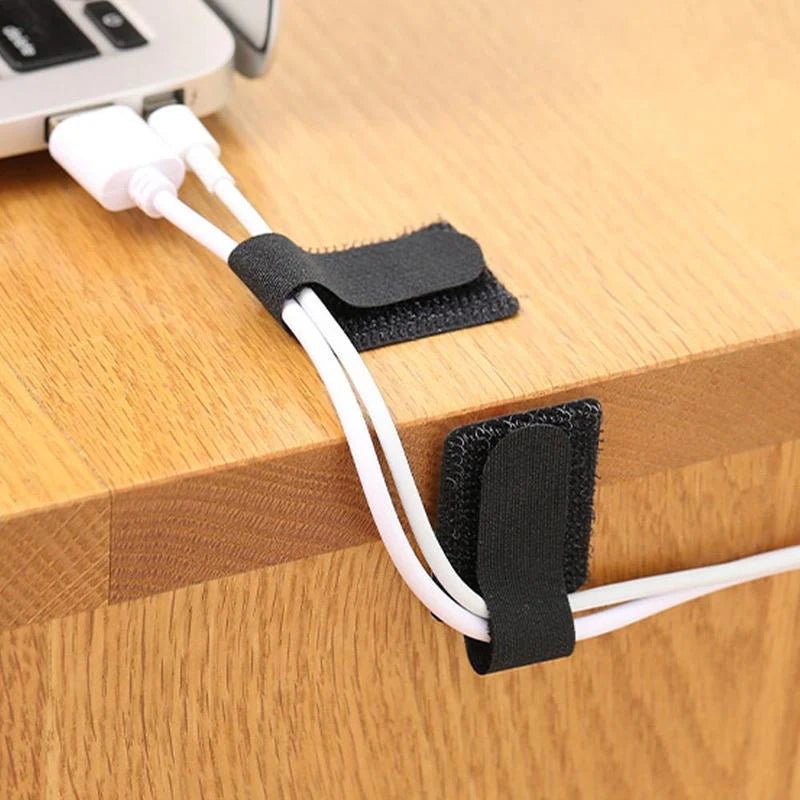 Reusable Adhesive Cable Ties | Desk Wire Management (10 - Pack), a high - quality from 1Nook