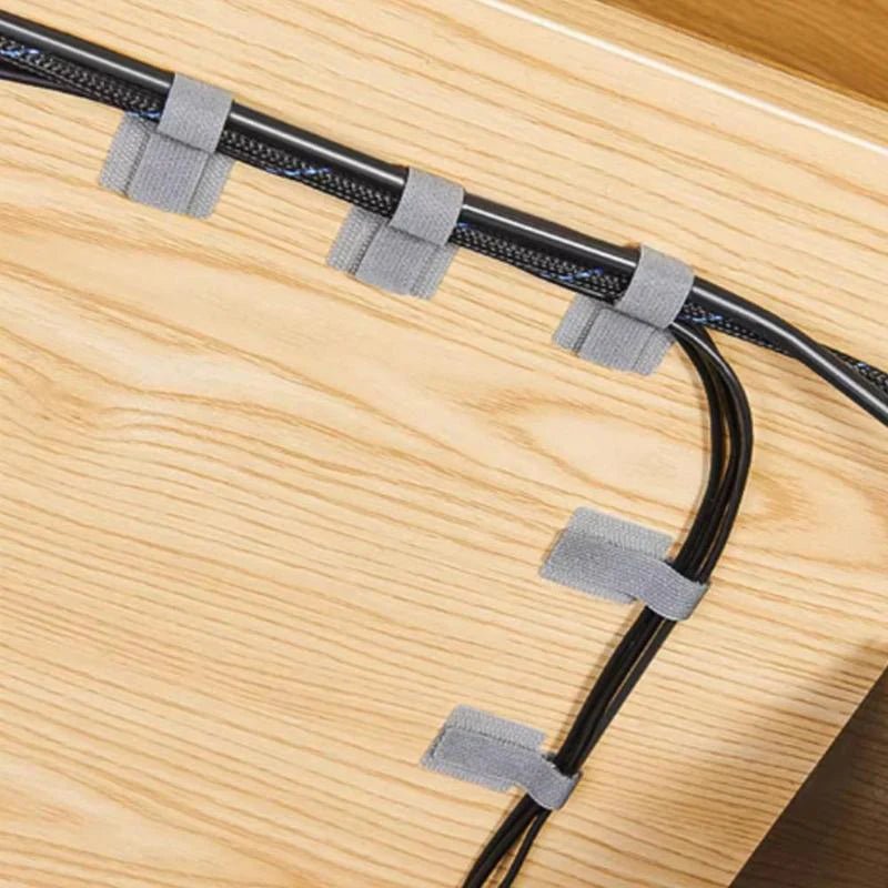 Reusable Adhesive Cable Ties | Desk Wire Management (10 - Pack), a high - quality from 1Nook