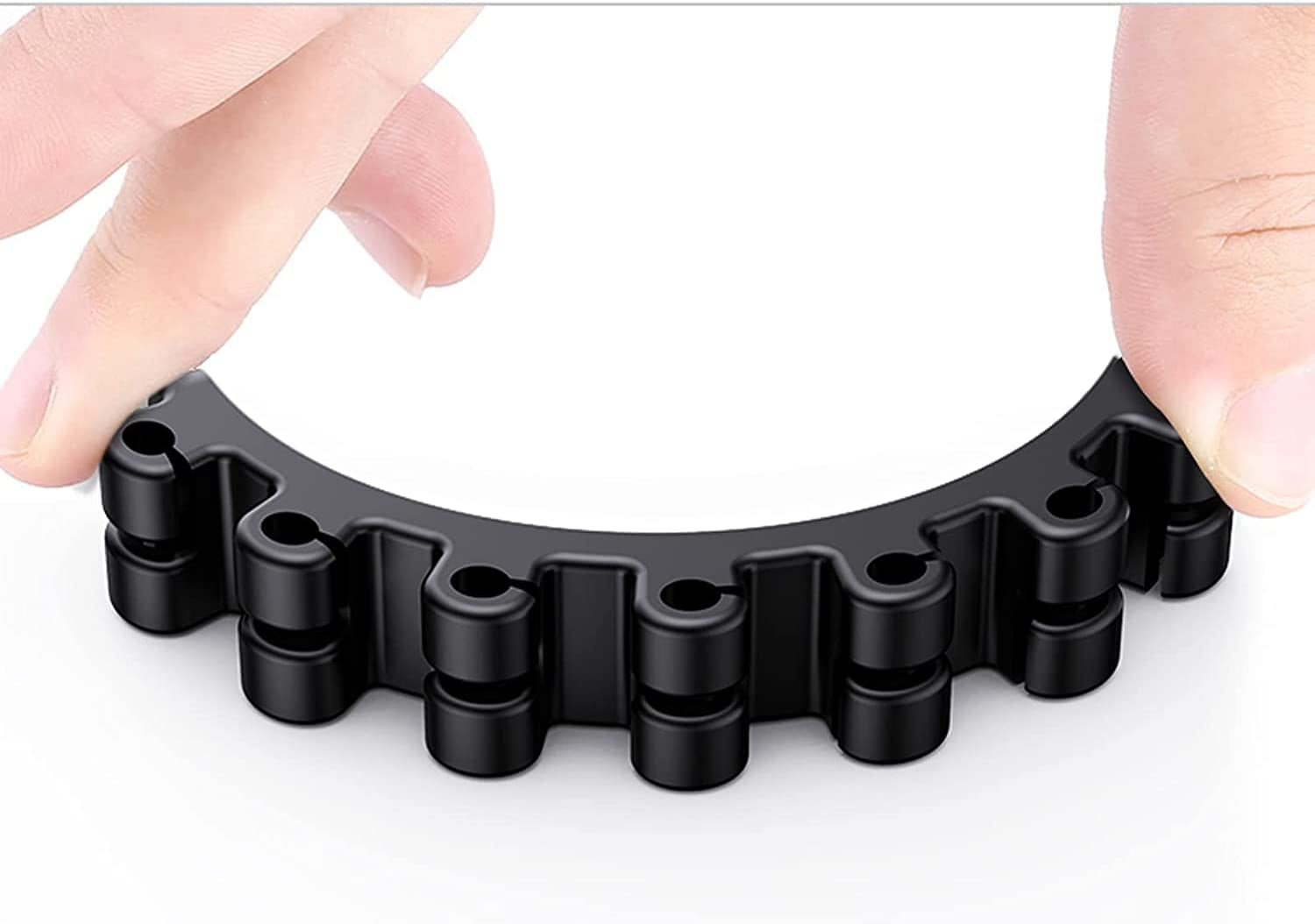 Silicone Cable Holder Clips (3 - Pack) | Self - Adhesive Desktop Cord Organizer for USB Charging Cable & Power Cord Management, a high - quality from 1Nook
