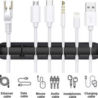 Silicone Cable Holder Clips (3 - Pack) | Self - Adhesive Desktop Cord Organizer for USB Charging & Power Cords, a high - quality from 1Nook