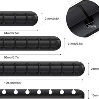 Silicone Cable Holder Clips (3 - Pack) | Self - Adhesive Desktop Cord Organizer for USB Charging & Power Cords, a high - quality from 1Nook