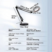 VEVOR Precision 5X Magnifying Lamp | 2 - in - 1 Desk & Clamp Light, a high - quality from 1Nook