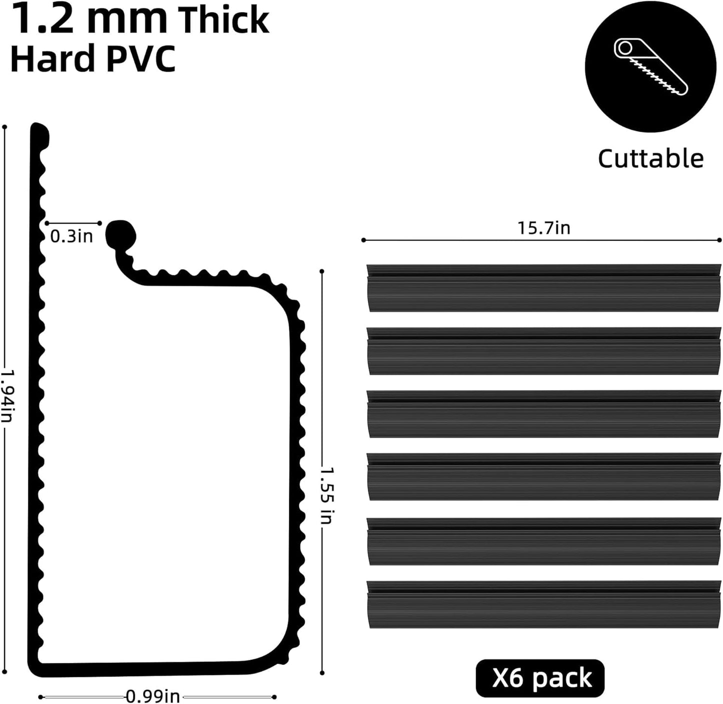 YECAYE 94 - inch J Channel Cable Raceway Kit | Self - Adhesive Under Desk Cord Hider for Office Wire Management (6 - Pack), a high - quality from 1Nook