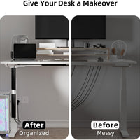 YECAYE 94 - inch J Channel Cable Raceway Kit | Self - Adhesive Under Desk Cord Hider for Office Wire Management (6 - Pack), a high - quality from 1Nook