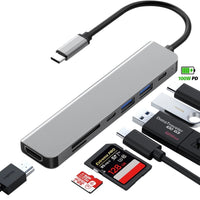 Zyerch 7 - in - 1 USB - C Hub with 4K HDMI | Multiport Adapter with 100W PD Charging, USB 3.0 & SD/TF Card Reader, a high - quality from 1Nook